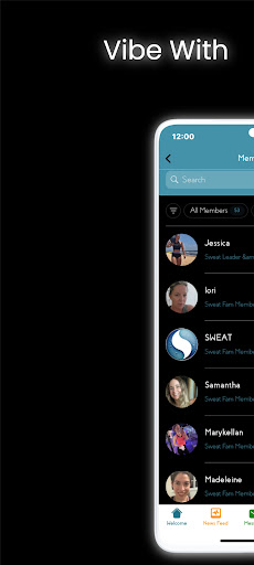 Android application Vibez by Sweat screenshort