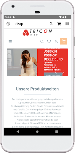 Android application TRICONmed Shop screenshort