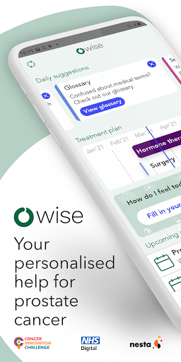 Android application OWise Prostate Cancer Support screenshort