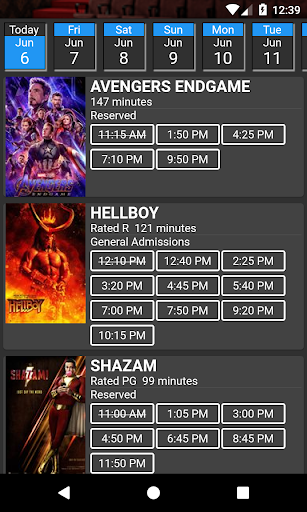 Android application Roxy Theatre screenshort