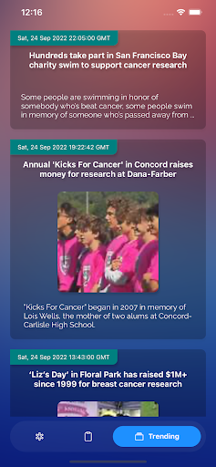 CancerNotes Screen 3