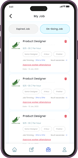 Fasttrack Jobs - Job Provider Screen 3
