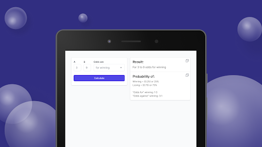 Odds Probability Screen 3