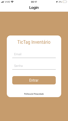 TicTag Inventário Screen 2
