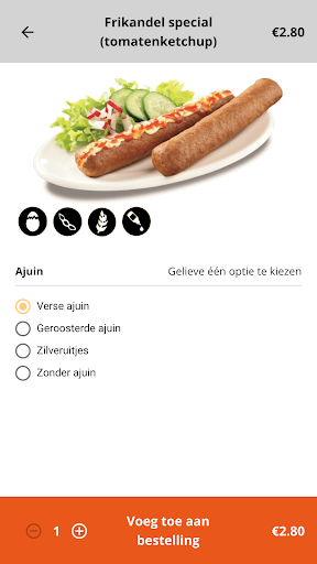 Android application Frituur 't Smoefelhuisje screenshort