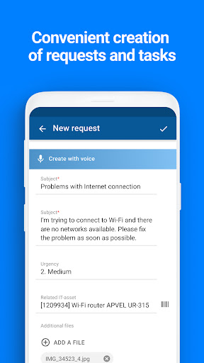 SoftBCom Service Desk Mobile Screen 2