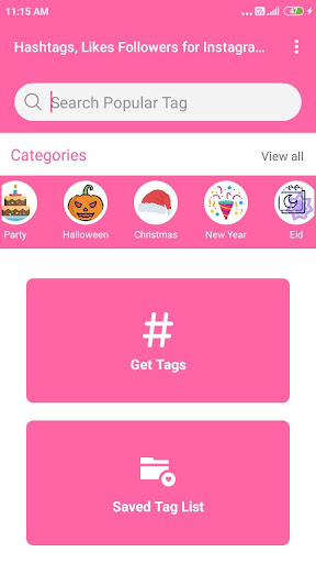 Android application Hashtags Likes, Followers 2022 screenshort