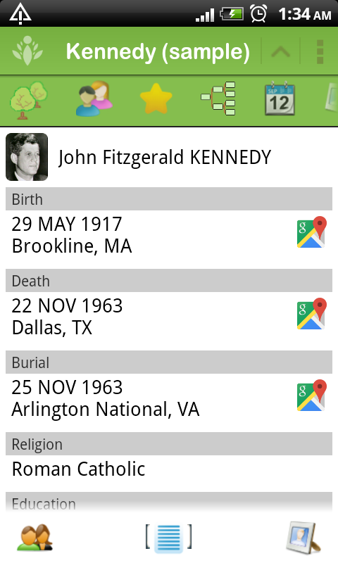 Android application FamilyGTG - Family Tree screenshort