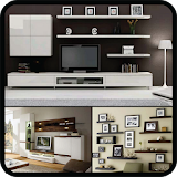 TV Book Shelf Wall Furnitures Decorating DIY Ideas icon