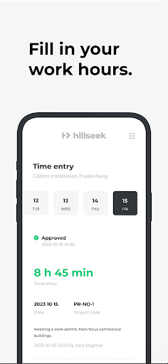 Android application Hillseek screenshort