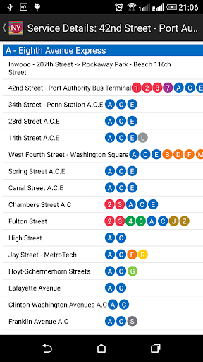 New York Subway Route Planner Screen 3