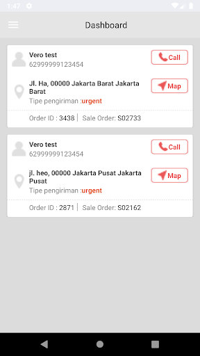 Android application Pod Kitabeli - Driver app screenshort