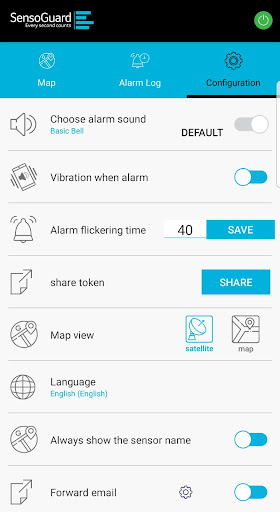 SG-CSS Mobile client Screen 2