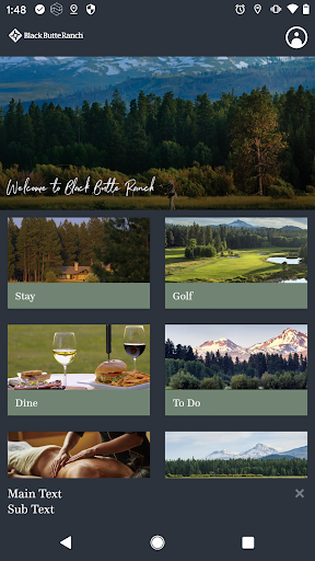 Android application Black Butte Ranch screenshort