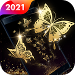 Cover Image of Download Gold Butterfly Live Wallpapers 1.1.2 APK