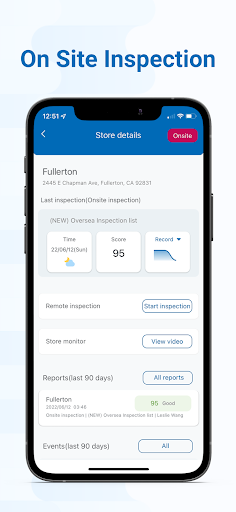 Android application iService Inspection screenshort