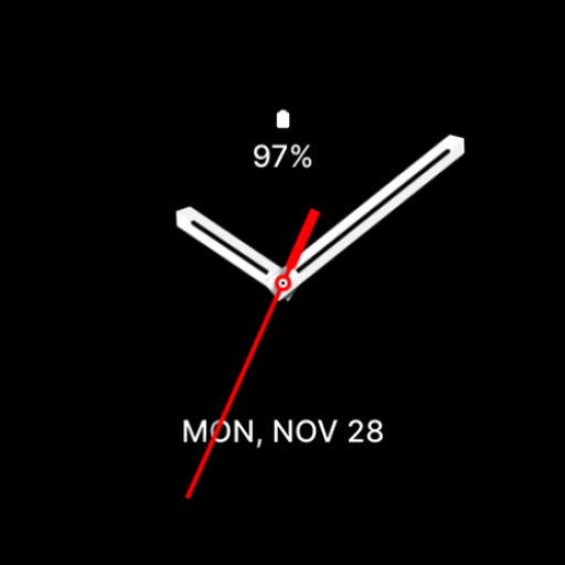 #3. Dark Analog Watch Face (Android) By: zolawatchfaces