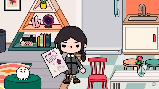 toca wednesday addams coloring