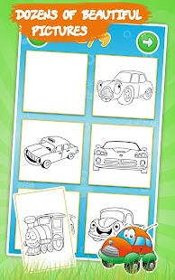 Cars coloring pages for kids Screenshot