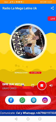 Radio La Mega Latina Uk Screen 2