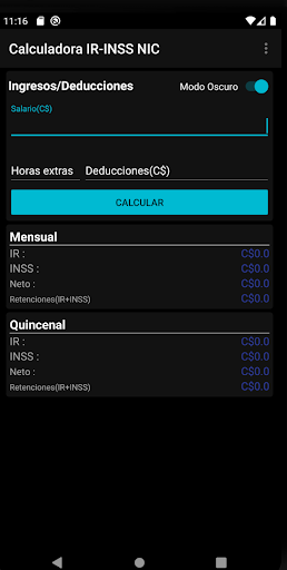 Calculadora IR-INSS NIC Screen 3