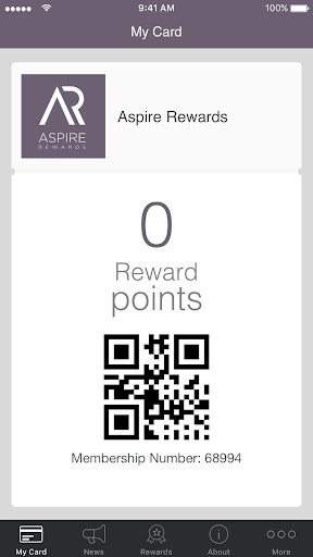 Aspire Rewards Screen 2