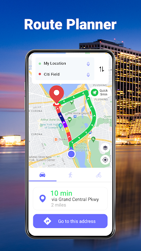 Android application GPS Route Planner: Radar Map screenshort