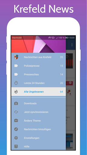Android application Krefeld Aktuelle Nachrichten screenshort