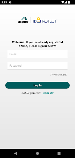 Android application Aspire IDP screenshort