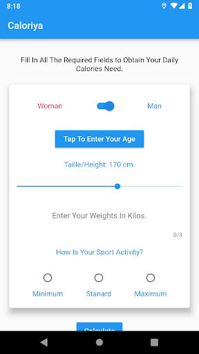 Caloriya - Calculate your dail Screenshot 2 - AppWisp.com