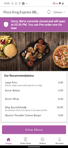 Pizza King Express BBQ House Screen 2