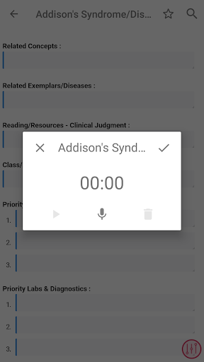 Screenshot of NurseThink® NoteBook