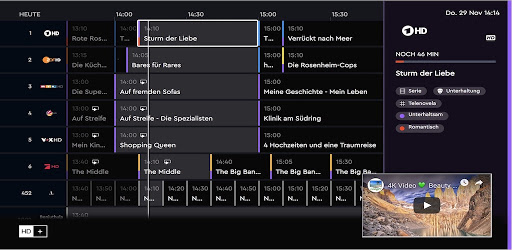 HD+ TV-App Screen 3