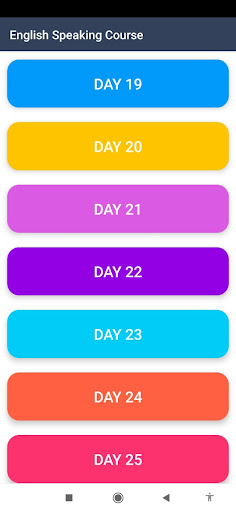 Android application English speaking course 25days screenshort