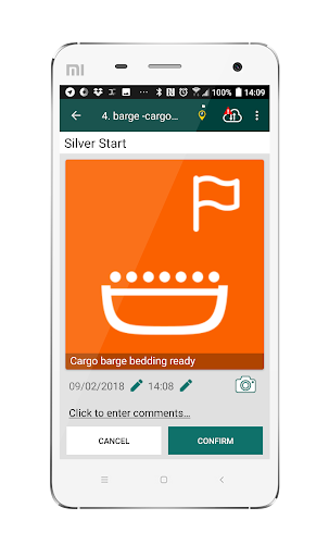 Android application arl Project Vessel Timesheet screenshort