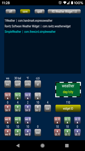 Ravitz Software Weather Widget Screen 3