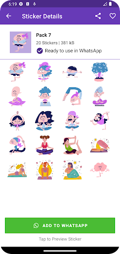 Yoga Stickers  Wasticker