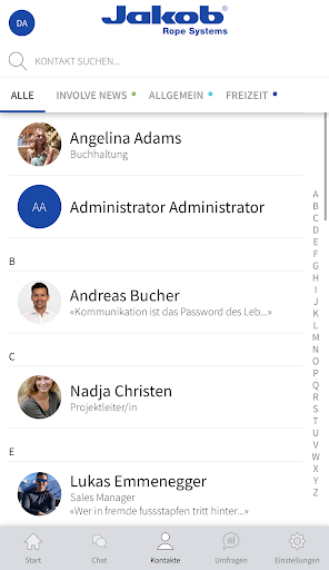 Android application Jakob Intern screenshort