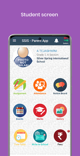 SSIS - Parent App Screen 2
