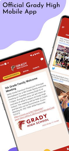 Android application Grady High School screenshort