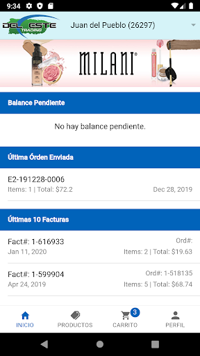 Easy 2 Order - Del Este Tradin Screen 2