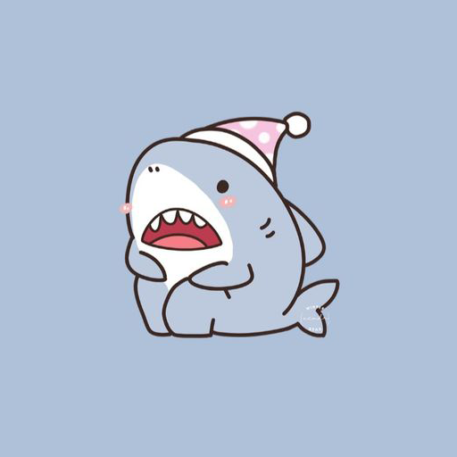 Kawaii Shark Wallpaper 4K