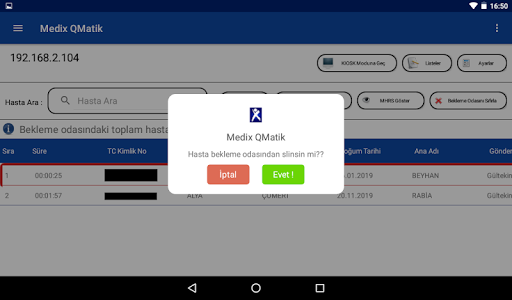 Medix AHBS Hasta Kabul- QMatik Screen 3