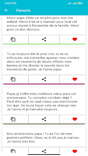 Android application papa je t’aime sms screenshort
