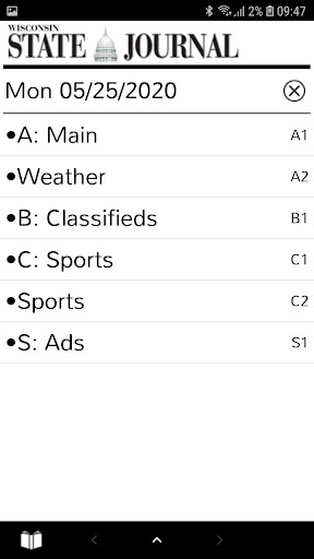 Madison State Journal eEdition Screen 2