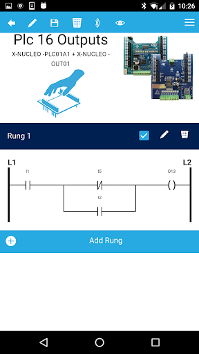Screenshot of ST PLC App
