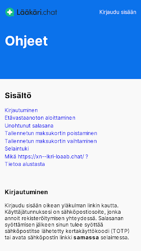 Lääkäri.chat Screen 3