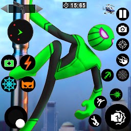 Flying Stickman Rope:Hero Game