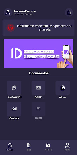 Android application Parceiro ID screenshort