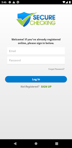 Android application Secure Checking screenshort